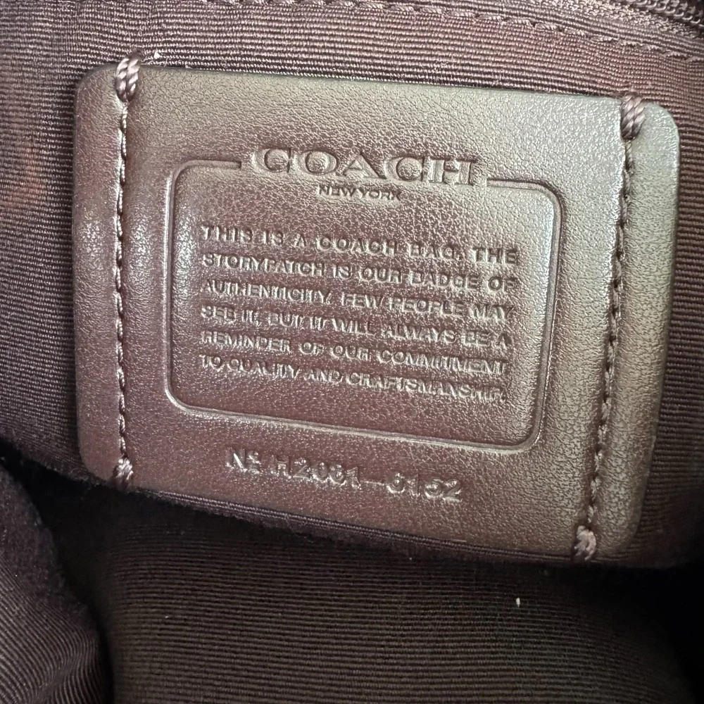 Coach 6152 Pennie Black Pebbled Leather Hobo Crossbody Bag Gold Hardware Purse